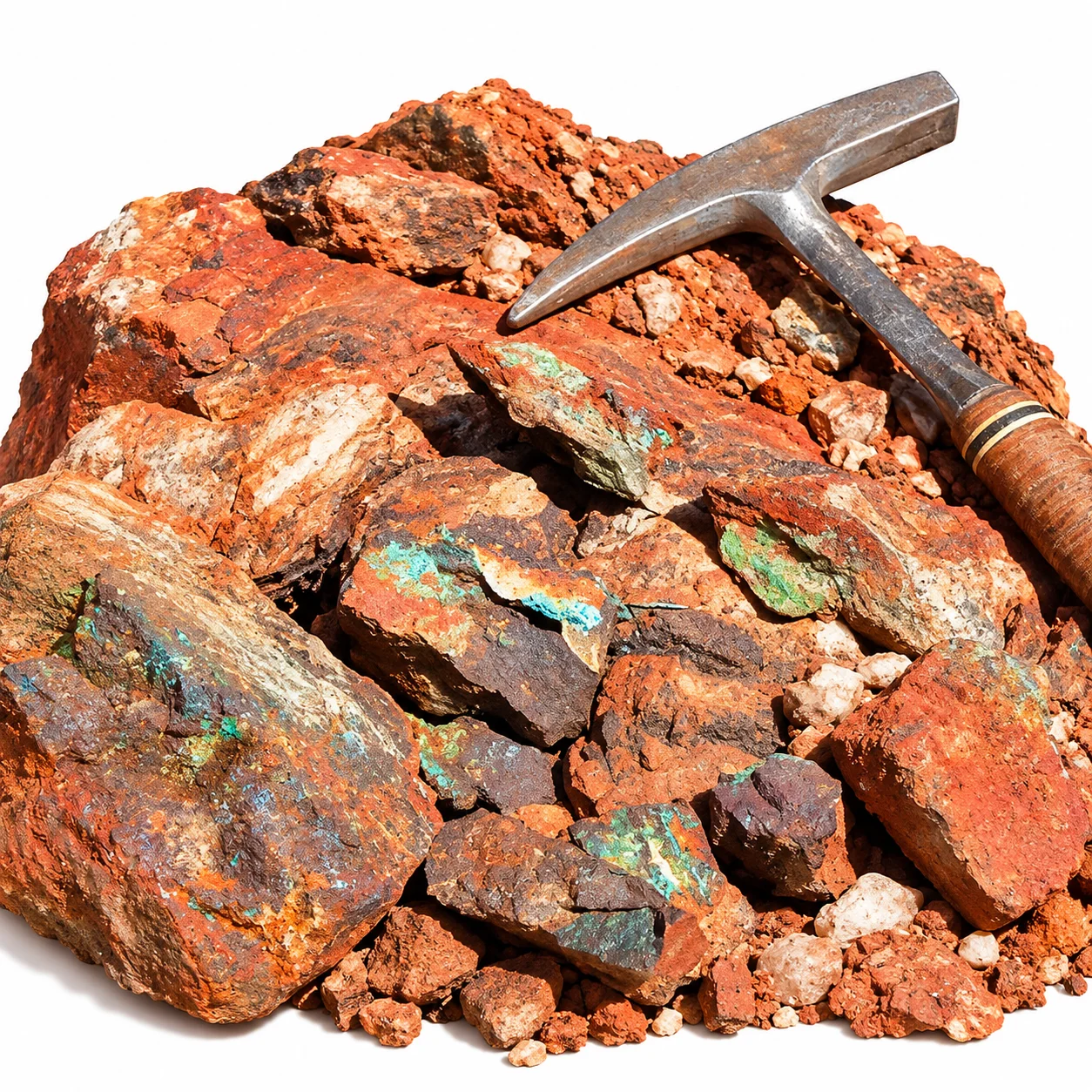 Copper Ore Rocks with Geological Pick