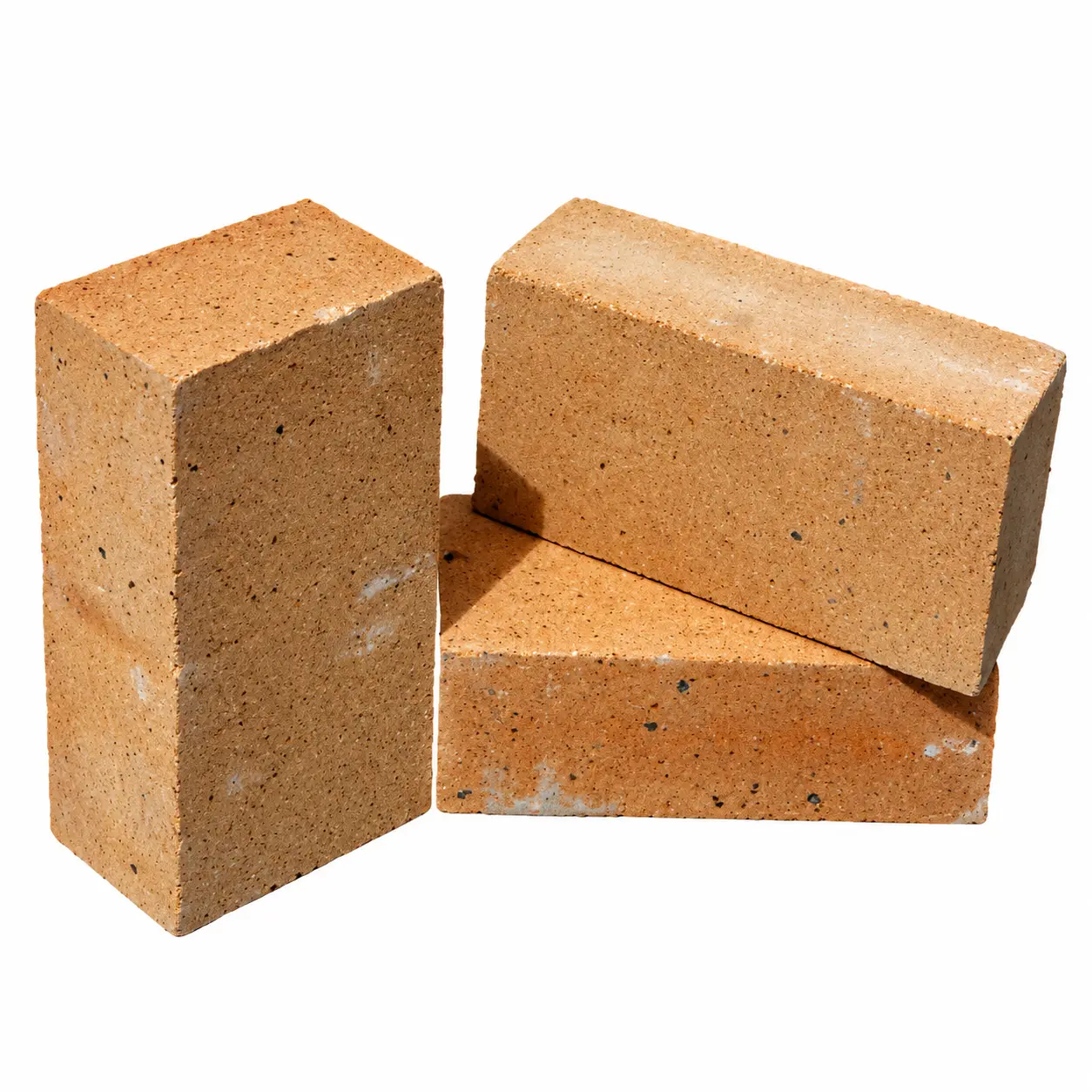 Stacked Textured Refractory Bricks