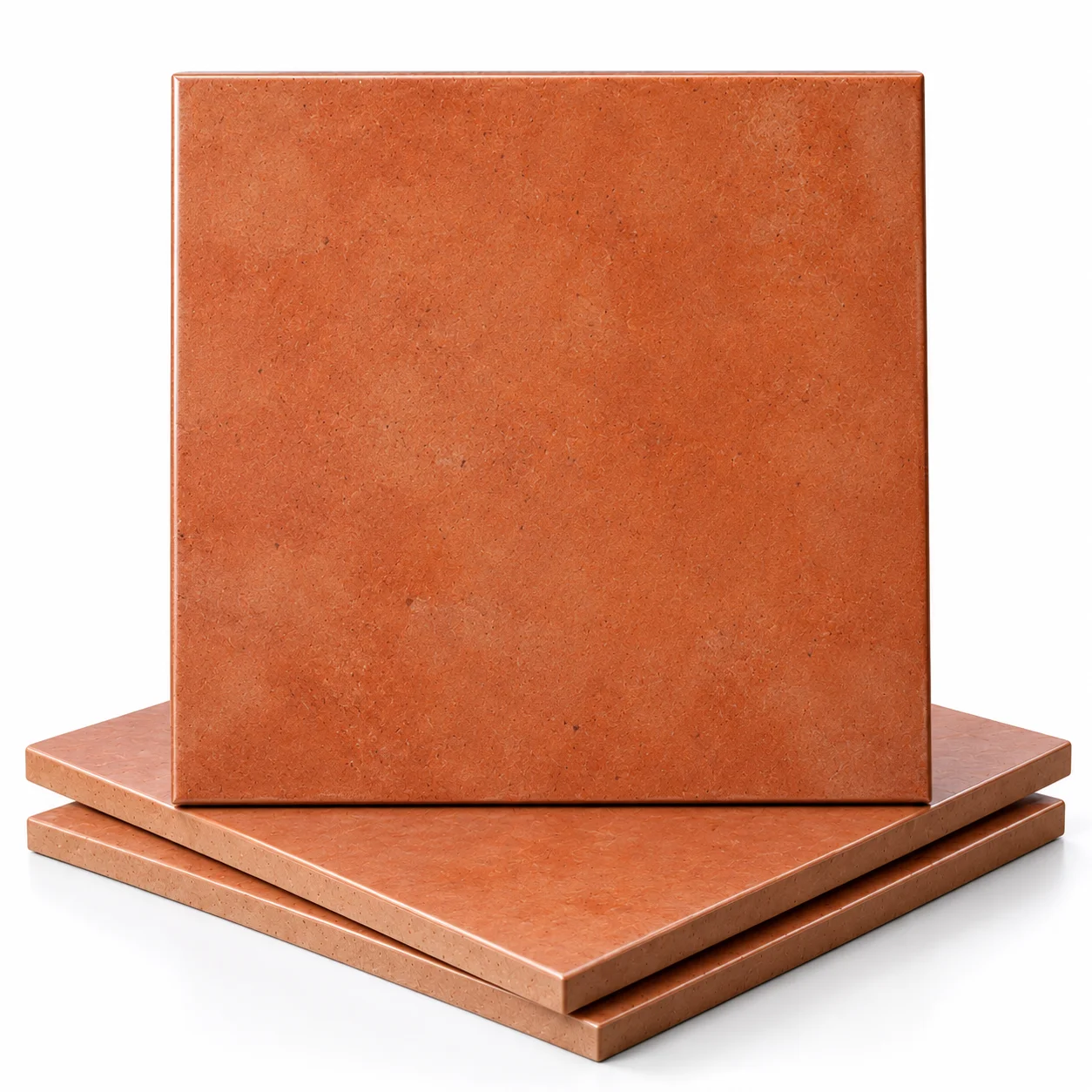 Terracotta Tile Stack on White